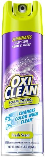 OxiClean Foam-Tastic Foaming Bathroom Cleaner, Fresh Scent, 19 oz (4 Pack)