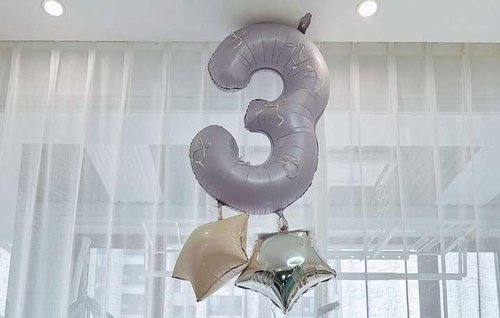 Lilac 40-Inch Number 4 Foil Balloon - Giant 4th Birthday Party Decoration for Kids