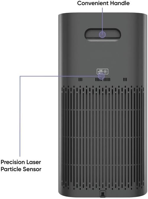 Wyze Air Purifier with Wildfire Filter (Special), for Living Room, Kitchen, HEPA 13, 21db Quiet, with Sleep Mode, Air Cleaner for Smoke, Pollen, Dander, Hair, 550 sq ft, Smart WiFi Alexa Google, Black