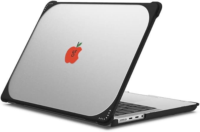 CASETiFY Bounce MacBook Pro 16-inch (M1-M5) Case [Enhanced Protective Corner Design/Ventilation Cutouts/Anti-Slip Grip] - Apple MacBook Case by Tess Smith-Roberts - Clear Black