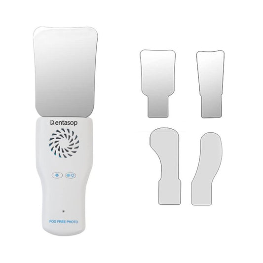 Dentasop Oral Photography Mirror with LED Lighting defogging Function, intraoral Reflector Double-Sided, 4 Different Shapes of Double-Sided Mirror, Rechargeable USB