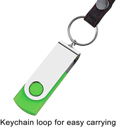 TOPESEL 5 Pack 64GB USB 3.0 Flash Drive Memory Stick Thumb Drives Swivel Pen Drive (5 Mixed Colors: Black Blue Green Red Silver)