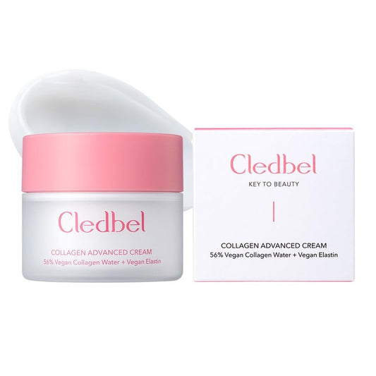 Cledbel Collagen Advanced Cream 50ml / 1.7fl. Oz - Vegan Collagen Water, Elastin, Hyaluronic Acid - Hydrating and Firming Face Moisturizer for All Skin Types