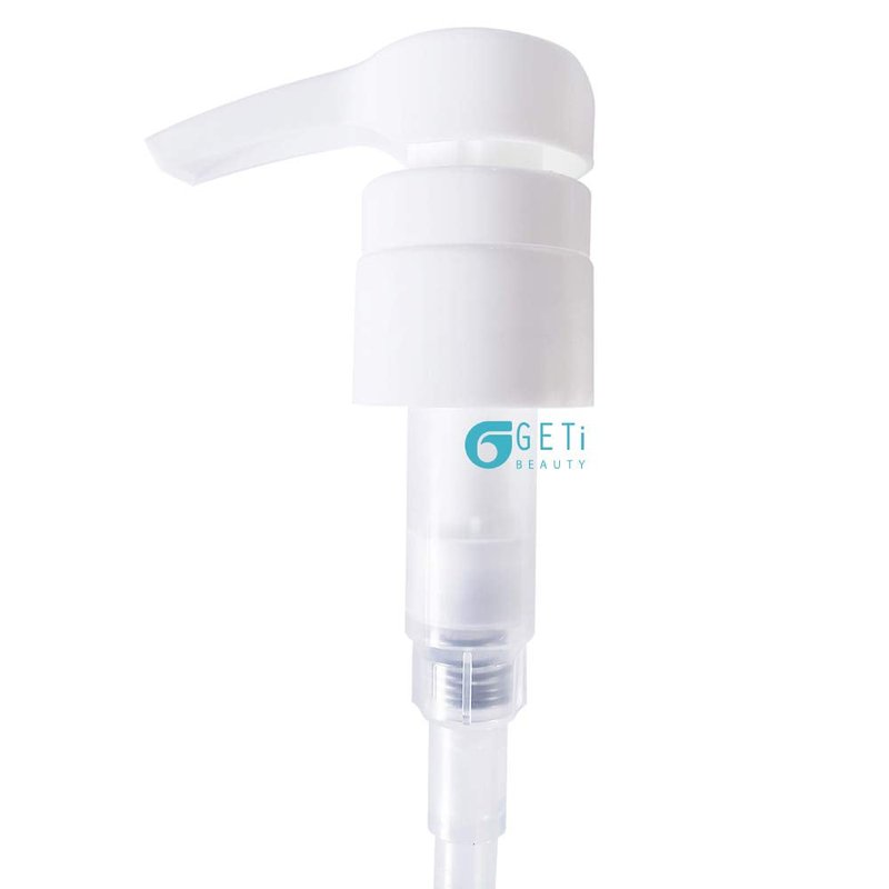 2-Pack Liter 33.8 oz Shampoo Conditioner Pump Dispenser | Fits Most Salon Brand Liter Size Bottles with a 1-inch Wide Opening | Not Compatible with Joico or Amika Bottles | White | by Geti Beauty