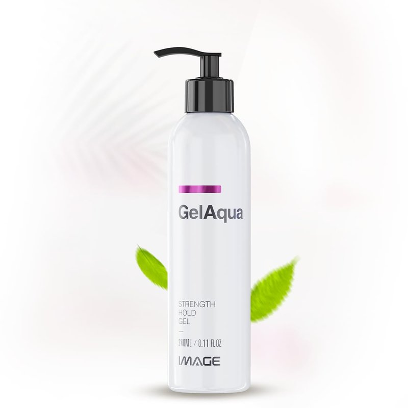 Image Gelaqua Hair Gel â Hydrating Styling Gel with Medium Hold for Natural, Flexible Styles â Non-Sticky Formula â Frizz Control and Shine (8.11 Fl Oz)