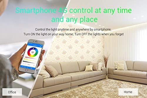 BTF-LIGHTING 5-in-1 WB5 2.4GHz WiFi LED Controller, PWM Dimmer Compatible with Alexa/Google Home/Tuya Smart/Smart Life APP, for Dimming/CCT/RGB/RGBW/RGBCCT Strip Light, Work with WR01RF, WR02RF, etc.