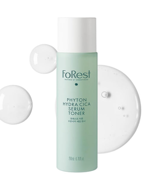 Forest Phyton Hydra CICA Serum Toner 6.76fl.oz, Moist Oil Double Layered, Long Lasting Hydration, Glowing Skin, Clean Beauty, Korean Skin Care