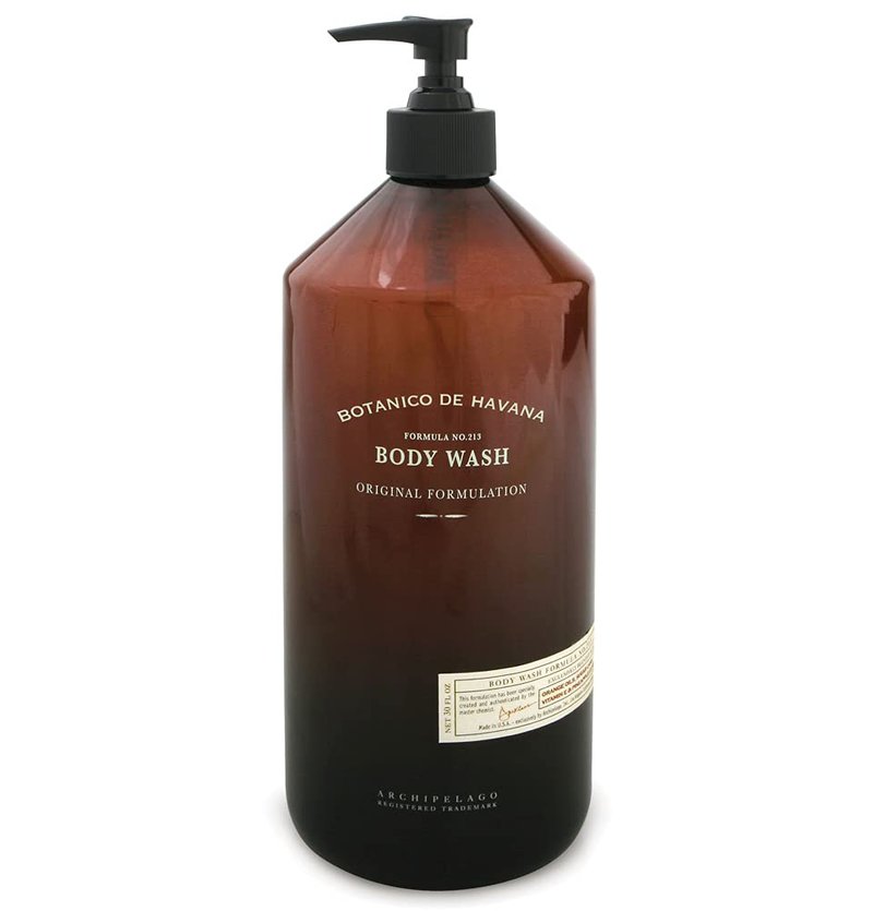 Archipelago Botanicals Botanico de Havana Body Wash, Moisturizing Body Wash for Dry and Sensitive Skin, Gentle Daily Cleanser, Free from Parabens, Phthalates and GMOs (30.2 oz)