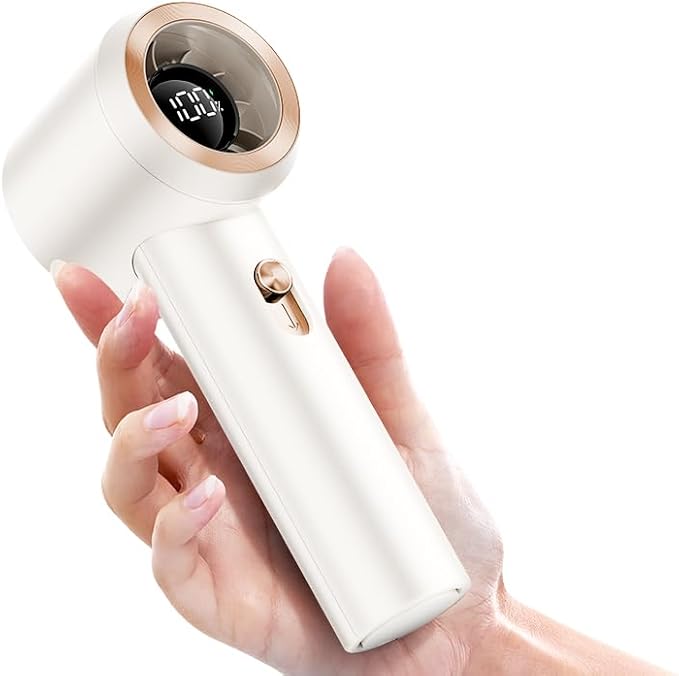 MUXNW Portable Fan For Travel Mini: Small Pocket Handheld Personal Rechargeable Battery Operated USB High Speed Keeping Cool In Hot Weather Summer Beach For Women (white)