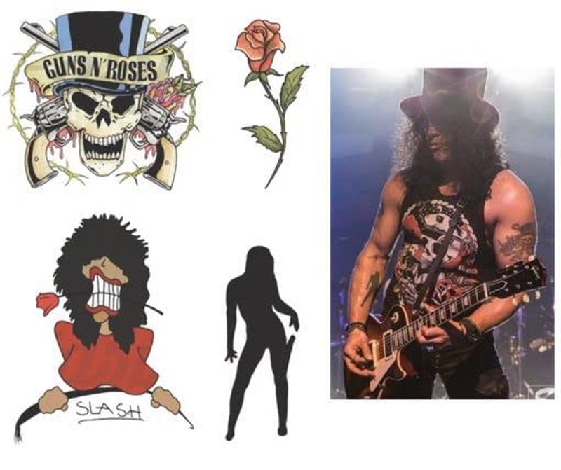 Temporary Tattoos for Guitarists - Realistic Slash Design | Easy to Apply