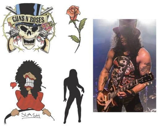 Temporary Tattoos for Guitarists - Realistic Slash Design | Easy to Apply