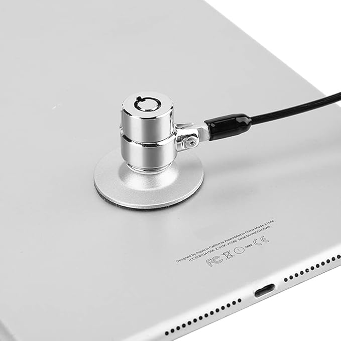 LORADAR Security Hardware Cable Lock Kit,Retractable Cable Lock Portable Keyed Laptop Lock 3 Keys 6.2Ft for Monitors, Laptops, MacBooks, Tablets, iPad,Mac mini, (Keyed Different)