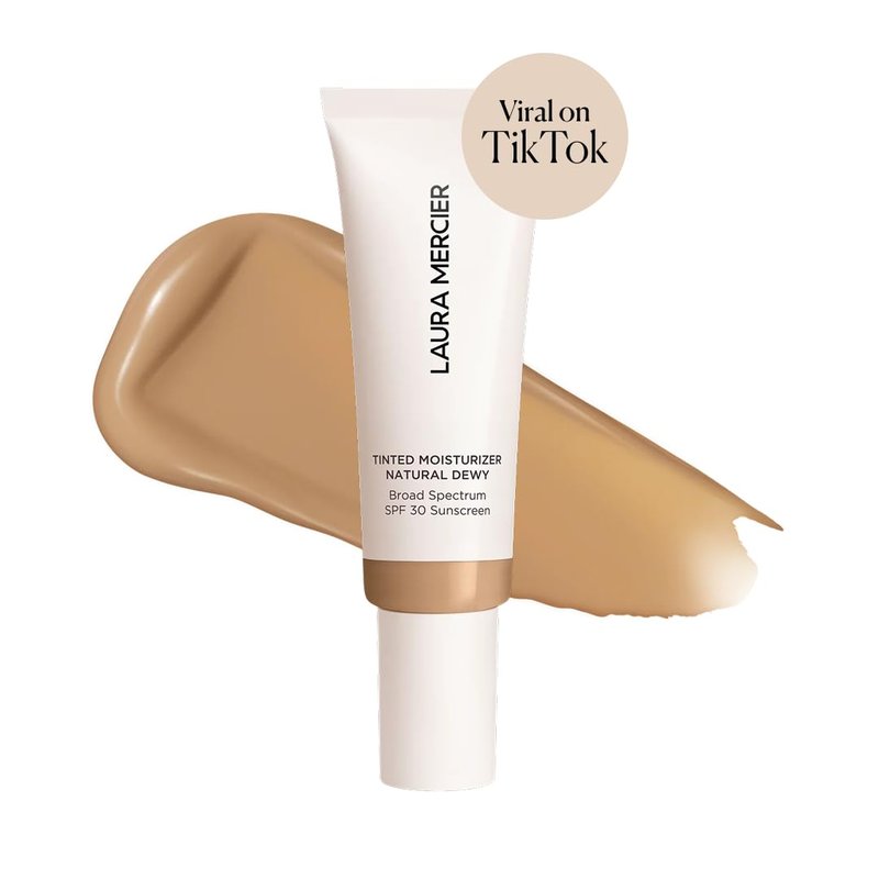Laura Mercier Tinted Moisturizer - Natural Dewy SPF 30 | 24HR Hydration, Buildable Coverage, Sheer Finish