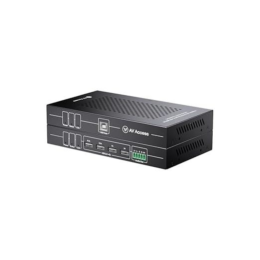 AV Access HDMI KVM Extender 50m/164ft, 4K@60Hz 4:4:4, 1080P@240Hz & 2K@144Hz, 4 USB 2.0 Ports, Low Latency, PoC, EDID, for Gaming PC, Office & CCTV (4KEX50-KVM)