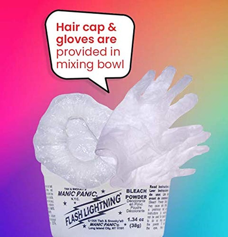 MANIC PANIC Flash Lightning Bleach Kit - 40 Volume Developer & Powder | Lifts Dark Hair Up to 7 Levels, Vegan & Cruelty-Free (2 Pack)