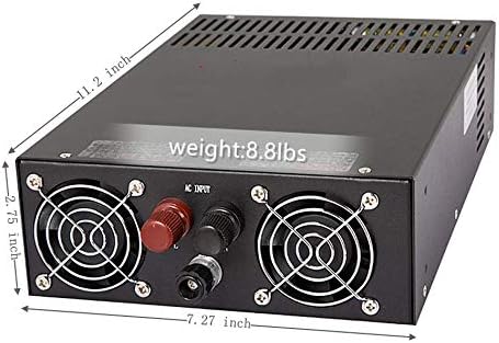 JINGMAIDA Switching Power Supply 3000W AC-DC Converter Digital Display Current Voltage Adjustable DC 0-48V 62.5A for CCTV, Computer Project, 3D Printer, LED Strip Light, Router