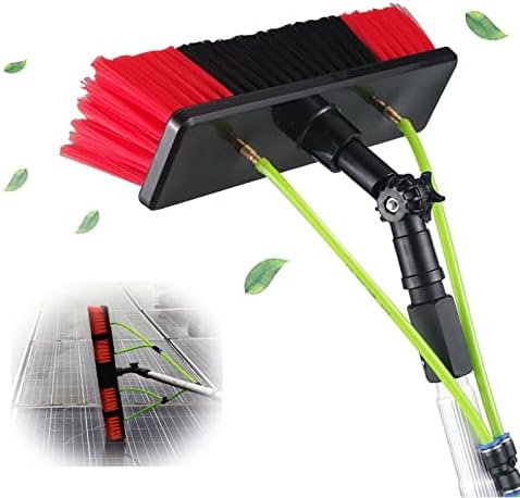 Telescopic Window Cleaning Pole with 30CM Brush Head Ideal for Photovoltaic Panel Cleaning and Solar Panels 11m Extendable Pole for Various Cleaning Activities