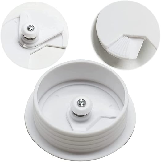 TuTuYa 6PCS Desk Grommet, Desk Cable Grommet 3-1/6 Inch (80 mm) White Desk Cable Hole Cover with Hole Saw, Cable Pass Through, Ideal Solution for Office and Home Table Cable (White, 3-1/6 Inch)