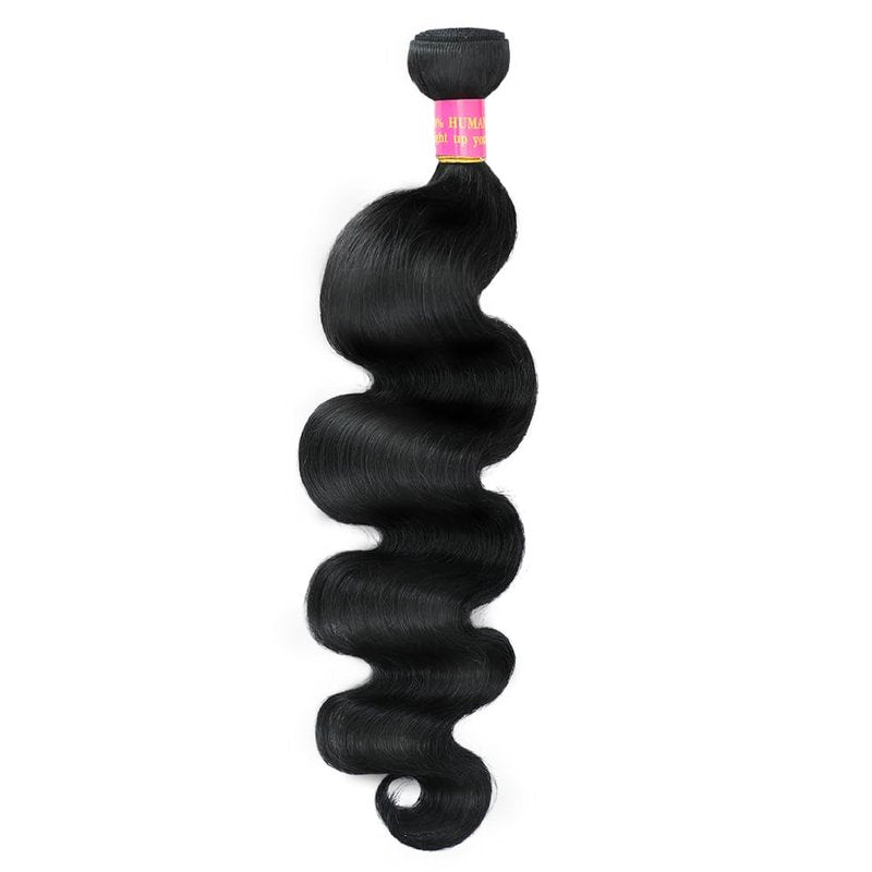 Body Wave Bundles Human Hair Extensions 100% Unprocessed Brazilian Human Hair Bundle Natural Black Hair Extensions 16inch