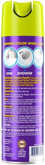 OxiClean Foam-Tastic Foaming Bathroom Cleaner, Fresh Scent, 19 oz (4 Pack)