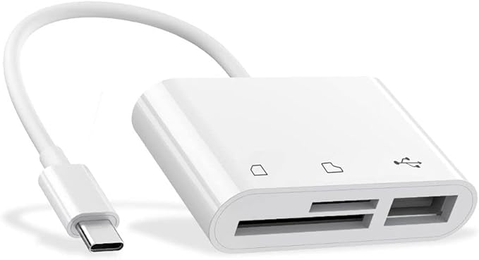 RayCue USB C to Micro SD TF Memory Card Reader, 3-in-1 USB C Camera Card Reader Adapter for iPhone 15 16 17 Pro Max,iPad Pro, MacBook Pro/Air, Chromebook XPS, Galaxy S10/S9 and More USB C Devices