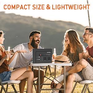 powkey Solar Powered Generator, 200W Portable Power Station with Solar Panels 40W, 146Wh Power Bank with 2 AC Outlet 110V Pure Sine Wave for Outdoor Camping Emergency Home