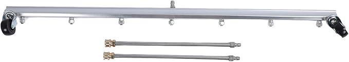Pressure Washer Broom 39.37 Inch Extension Rod Stainless Steel Cleaner Quick Connect for Driveways Patios Undercarriages Commercial Residential Use (for Floor)