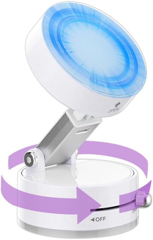 ROARADE Magnetic Phone Holder for Car, [360° Rotatable] Phone Mount with Strong Suction Cup & Retractable Stand, Foldable Phone Holder for iPhone 16/15/14/13 and All Smartphone (White)