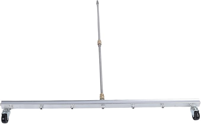 Pressure Washer Broom 39.37 Inch Extension Rod Stainless Steel Cleaner Quick Connect for Driveways Patios Undercarriages Commercial Residential Use (for Floor)