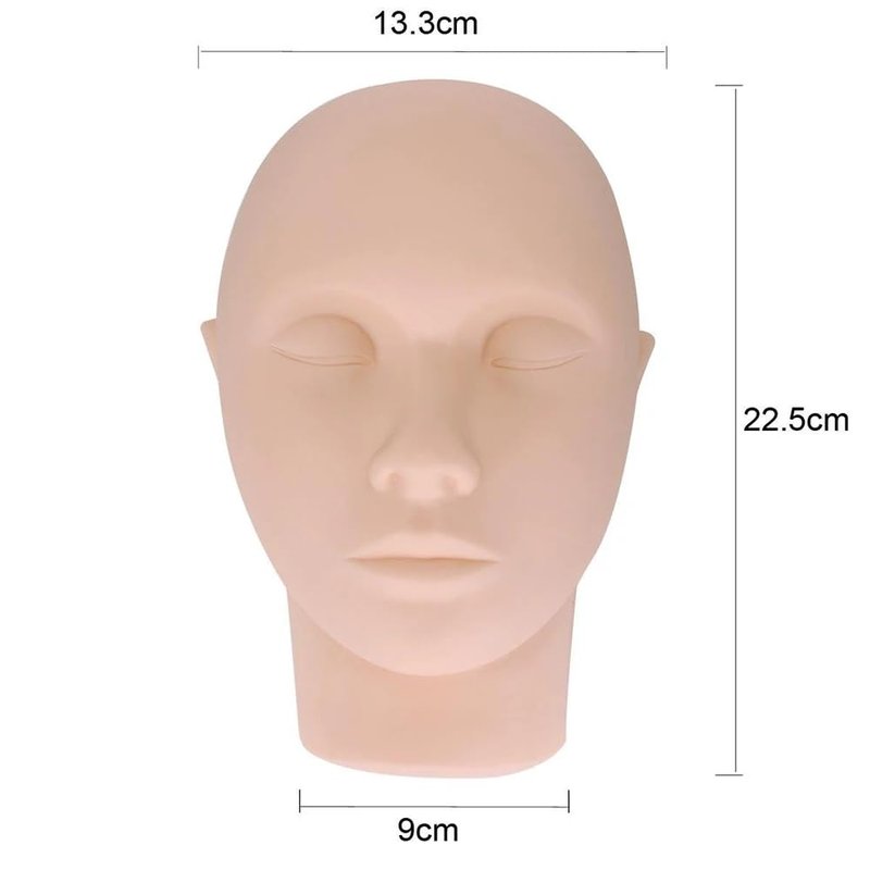 YIMART 1pcs Professional 23cm Mannequin Training Head Cosmetology Eyelash Eye Extension Practice
