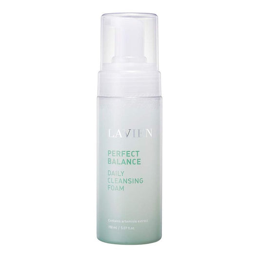 LAVIEN Daily Cleansing Foam Face Wash - Korean Bubble Foam Cleanser & Makeup Remover - pH Balnced Formula - Hydrating Face Wash for All Skin Types - 5.07 Fl Oz (150ml)
