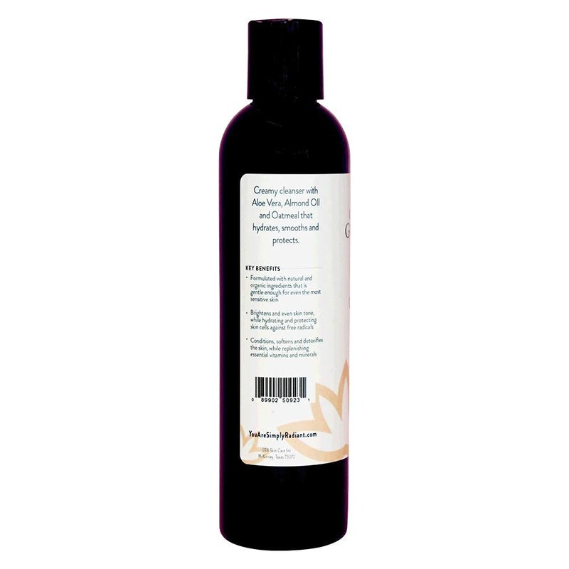 GLIMMER GODDESS Organic Gentle Cleanser For Sensitive Skin with Sweet Almond Oil, 8 oz