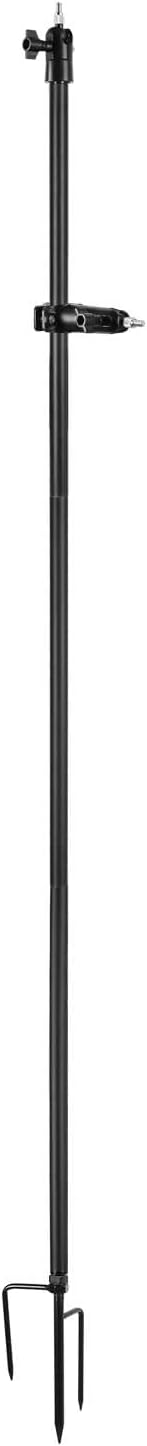 VOMENC Universal Ground Stake Mount Bracket for Outdoor Security Cameras and Solar Panels, Compatible with Ring, Blink, Eufy, Google Nest, Arlo, Wyze, SimpliSafe, 1/4 Screw Cameras (Black)
