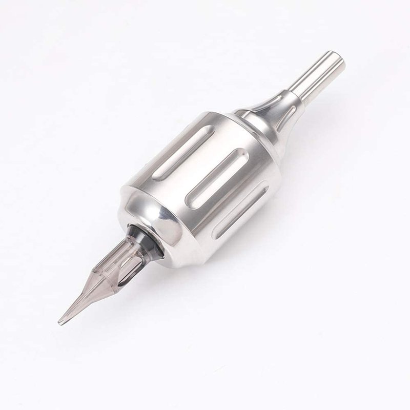 CNC 316L Stainless Steel Tattoo Cartridge Grips - Heavy Adjustable 32mm for Rotary & Coil Machines