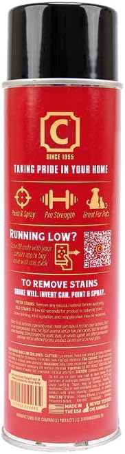Campanelli Pro Series Stain Remover Point & Spray Carpet & Upholstery Cleaner for Pet Stains & Odors, Food Stains, Wine, Coffee, Dirt and More! â 18oz Aerosol
