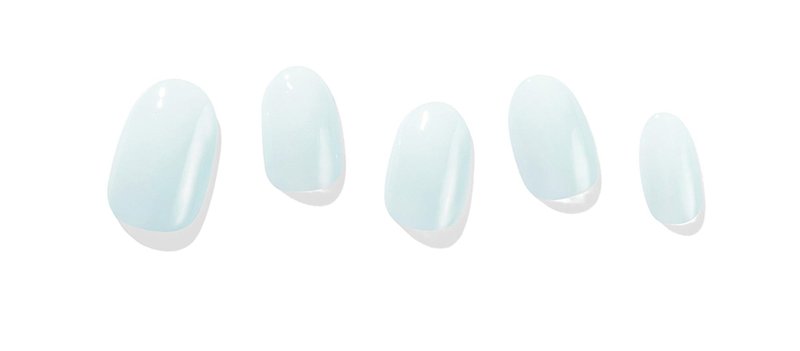 Dashing Diva Glaze Semicured Gel Nail Strips - Blue Salt | Long Lasting, Chip Resistant | LED Nail Lamp Compatible | 34 salon-quality wraps, 2 prep pads, 1 nail file