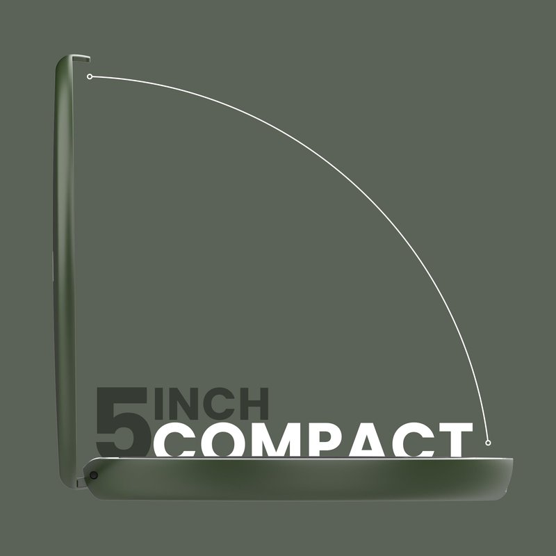 LUNA London Compact Travel Mirror | Travel Makeup Mirror with Light | LED Lighted Vanity Mirror with 3 Light Modes | 7X Magnification Folding Portable & Rechargeable (Forest Green)