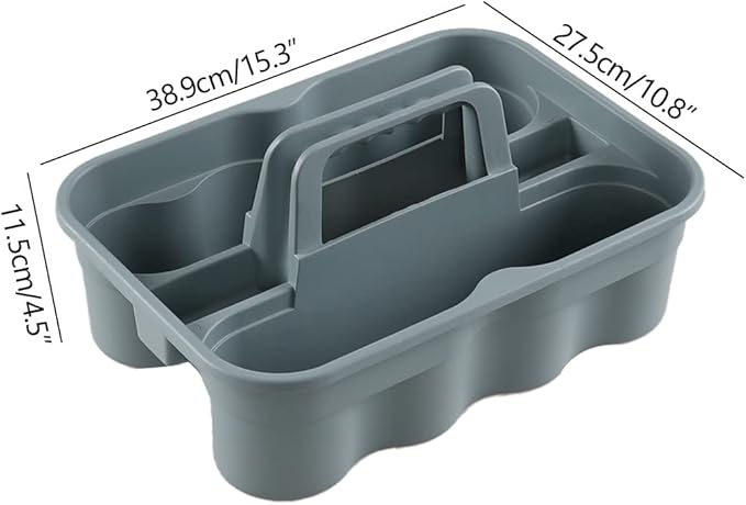 Drephia 6 Pack Cleaning Caddy, Plastic Carry Caddy with Handle for Dorm, Bathroom, Garden, Kitchen, Cleaning Supplies,Take-Out Drink
