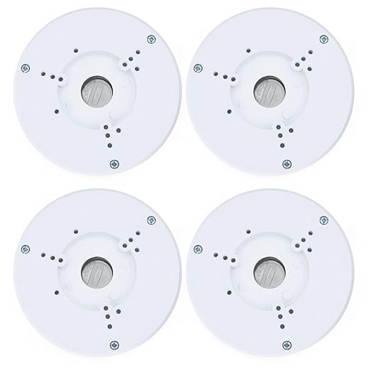 4 Pack PFA130-E Security Camera Junction Box (ABS) for Indoor & Outdoor Surveillance Camera - Security Camera Mount Bracket Waterproof Universal Camera Mount for Dome, Turret & Bullet Cameras (White)