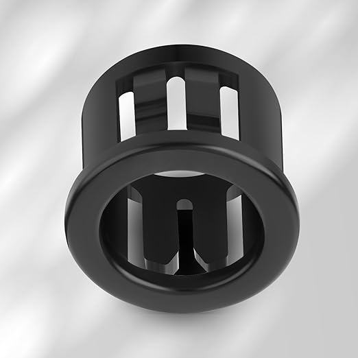 GAGIRA 200PCS 1/2" Black Cable Snap Bushing Grommet, Snap in Cord Bushing Protect Cables