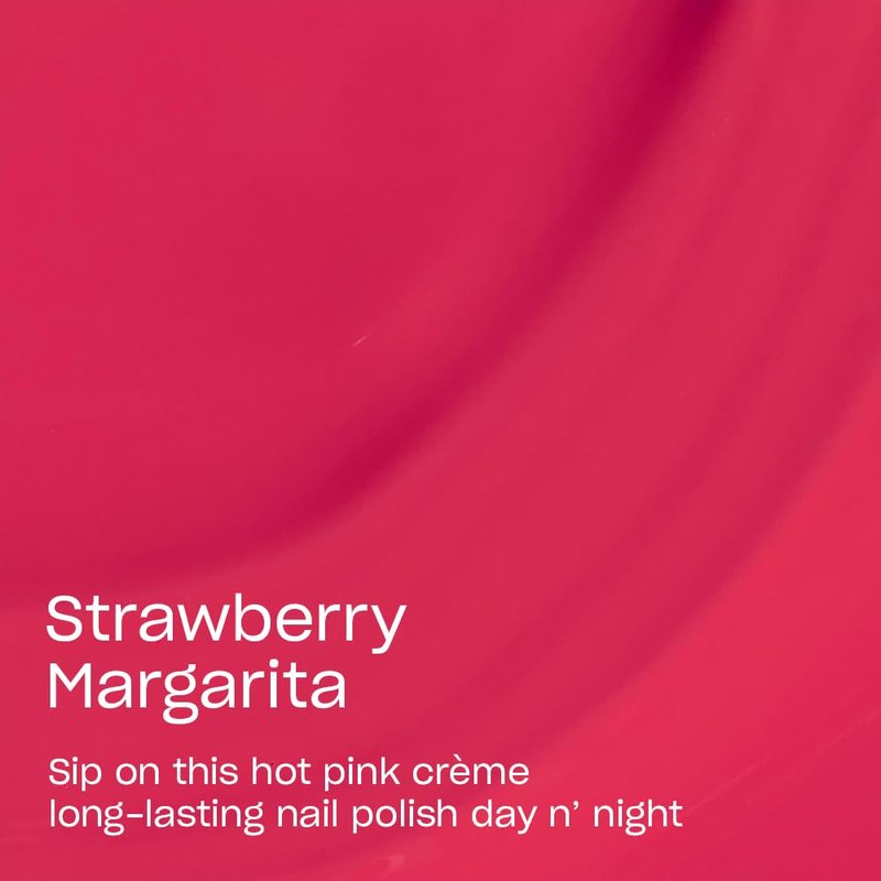 OPI Infinite Shine Strawberry Margarita | Opaque Bright Pink Crème Long Wear Gel Like Nail Polish | Vegan, Long Lasting, Streak Free