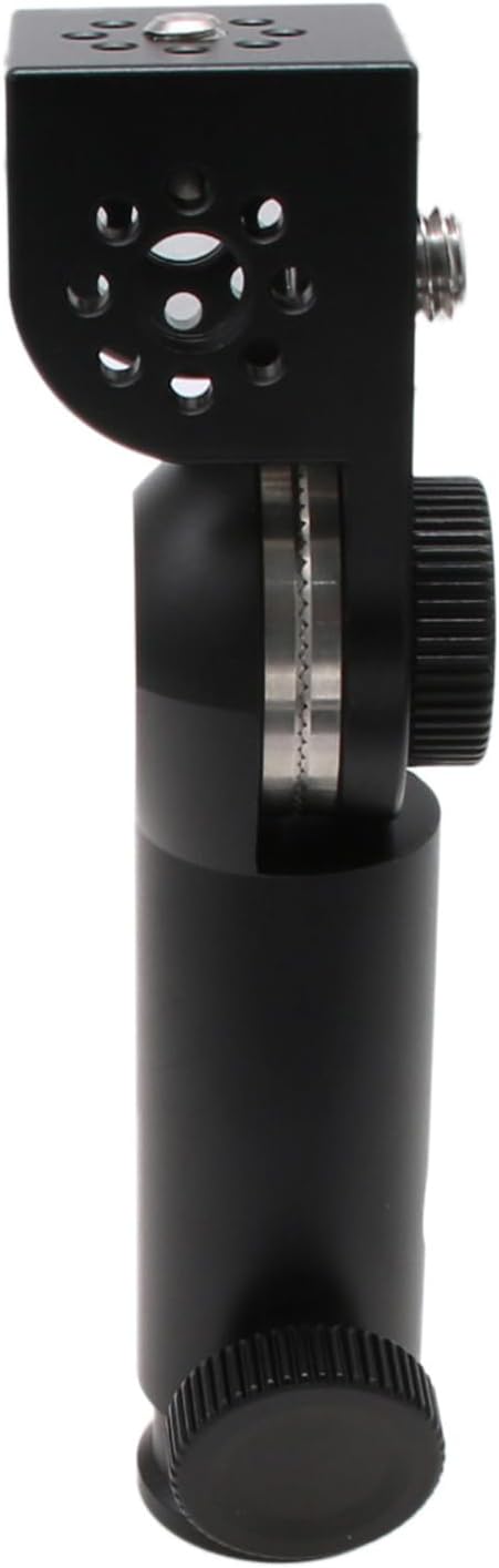 HangTon Tripod Mount Adapter and 3/8" 1/4" Bracket Block Cube 180 Swivel Rotation for Camera Video Monitor, Lens Motor, Microphone, Teradek Wireless System, Black