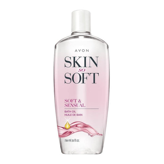 AVON Skin So Soft Bonus-Size Soft & Sensual Bath Oil for Women – 25 fl oz, Scented Moisturizer for Dry Skin – Deeply Hydrating Body Oil for Bath & Shower – Softens & Smooths Skin