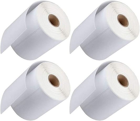 FungLam 4 Rolls 4x6 Direct Thermal Shipping Labels, 250 Labels Per Roll, 1" Core, Perforated, White Mailing Postage Shipping Label Compatible with Zebra 2844 ZP-450 ZP-500