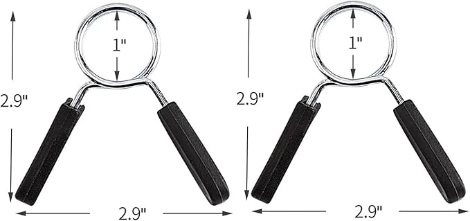 EastyGold Barbell Clamps Dumbbell Spring Clip Circlip Collars 1 Inch Weight Bars Clips Fitness Weightlifting Lock Buckle 1 Inch for Standard Bar Barbell Strength Training Gym Accessory