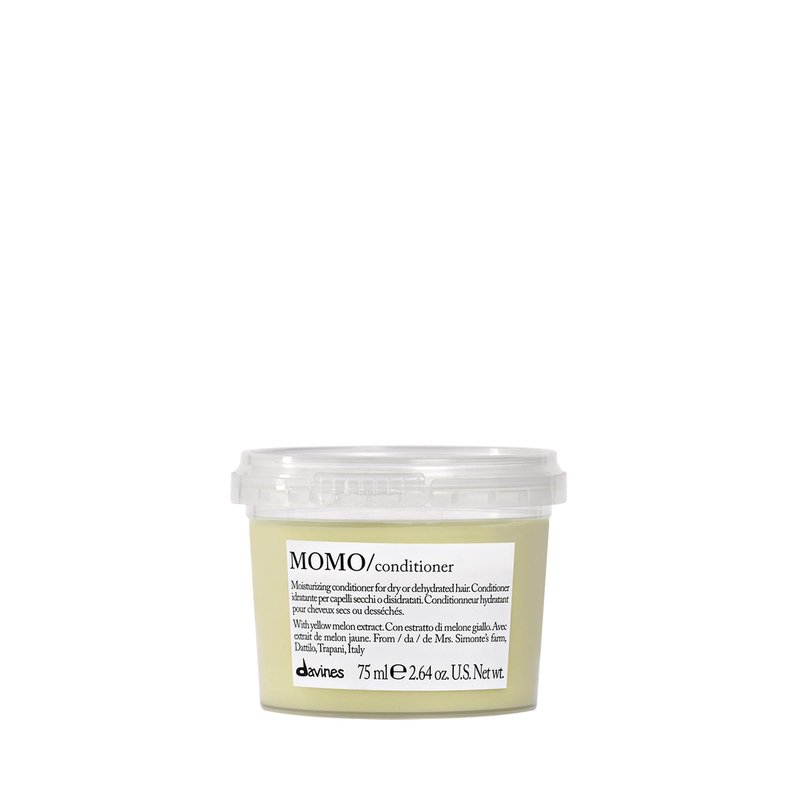 Davines MOMO Conditioner, Moisturizing Untangling Formula for Dry and Dehydrated Hair - Promoting Lasting Hydration, Softness, and Shine with Melon Extract, Travel Size, 2.54 Fl Oz