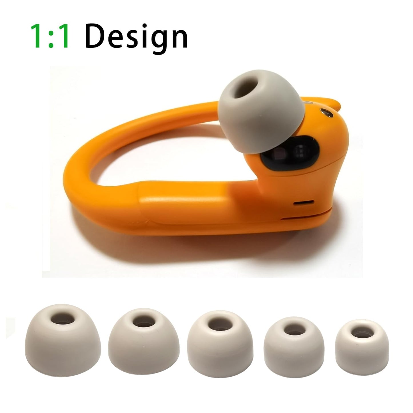 Replacement Earbud Tips for Powerbeats Pro 2 Ear Tips [10 Pairs ] – XL/L/M/S/XS Silicone Earbuds Tips Compatible with Beats Studio Buds/Beats Fit Pro/Solo Buds, Quicksand