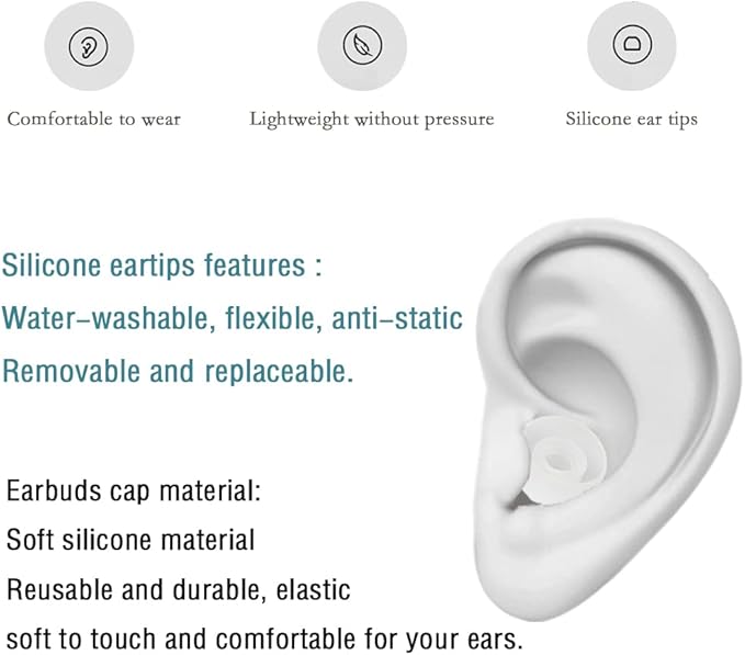 WKYMY Replacement Earbud Tips Silicone Eartips for in- Ear Headphones Rubber Tips Earbud Caps 9 Pairs S M L