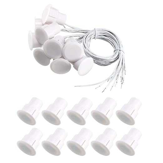 VictorsHome Magnetic Reed Switch RC-36 NC Recessed Wired Window Door Contact Sensor for Home Security and Burglar Alarm Systems 10 Pcs
