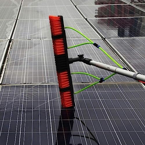 Telescopic Window Cleaning Pole 10-39ft, Water Fed Brush with 30cm/50cm Head, Ideal for Roof & High Window Cleaning, Extendable & Durable Cleaning Tools